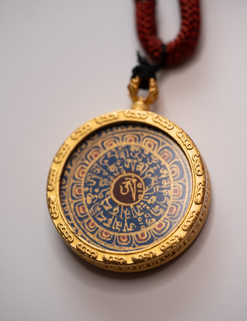 Ghau Thangka Locket - Om Mantra