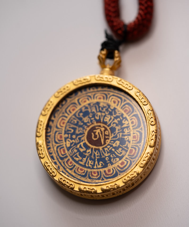 Ghau Thangka Locket - Om Mantra