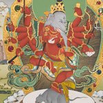 Red Ganesh Thangka  - Sacred Handpainted Art