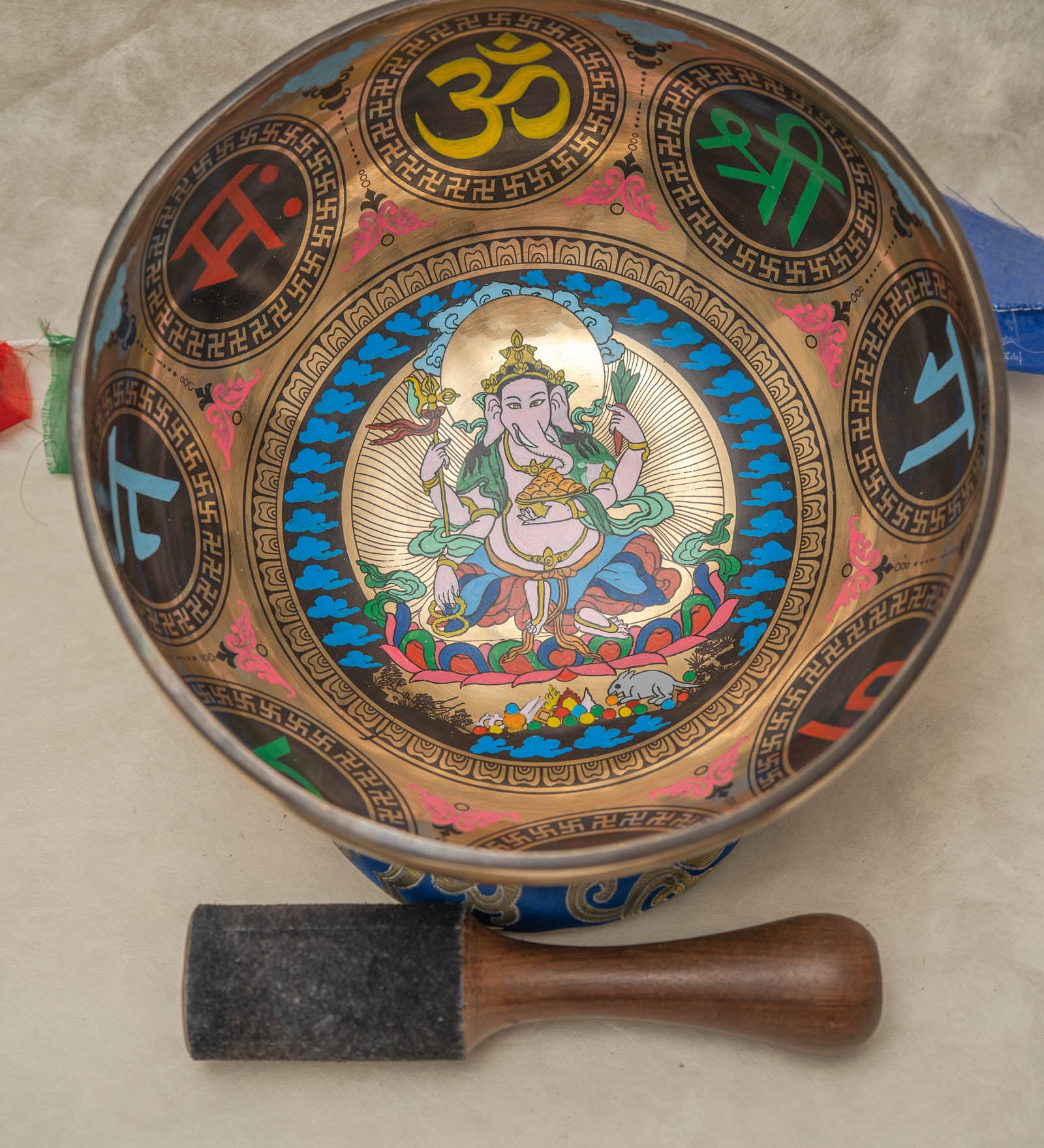 Hindu Ganesh Singing Bowl with Mantra for Good luck & new beginning