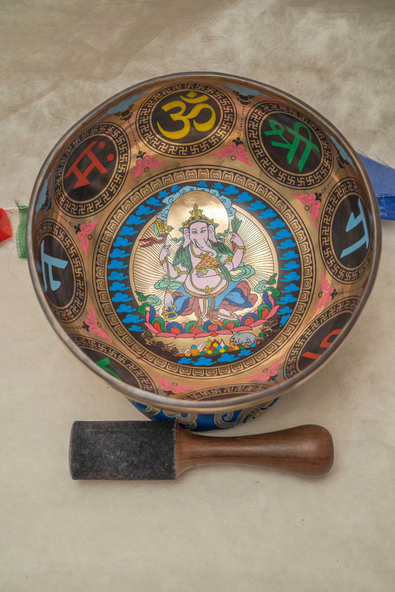 Hindu Ganesh Singing Bowl with Mantra for Good luck & new beginning
