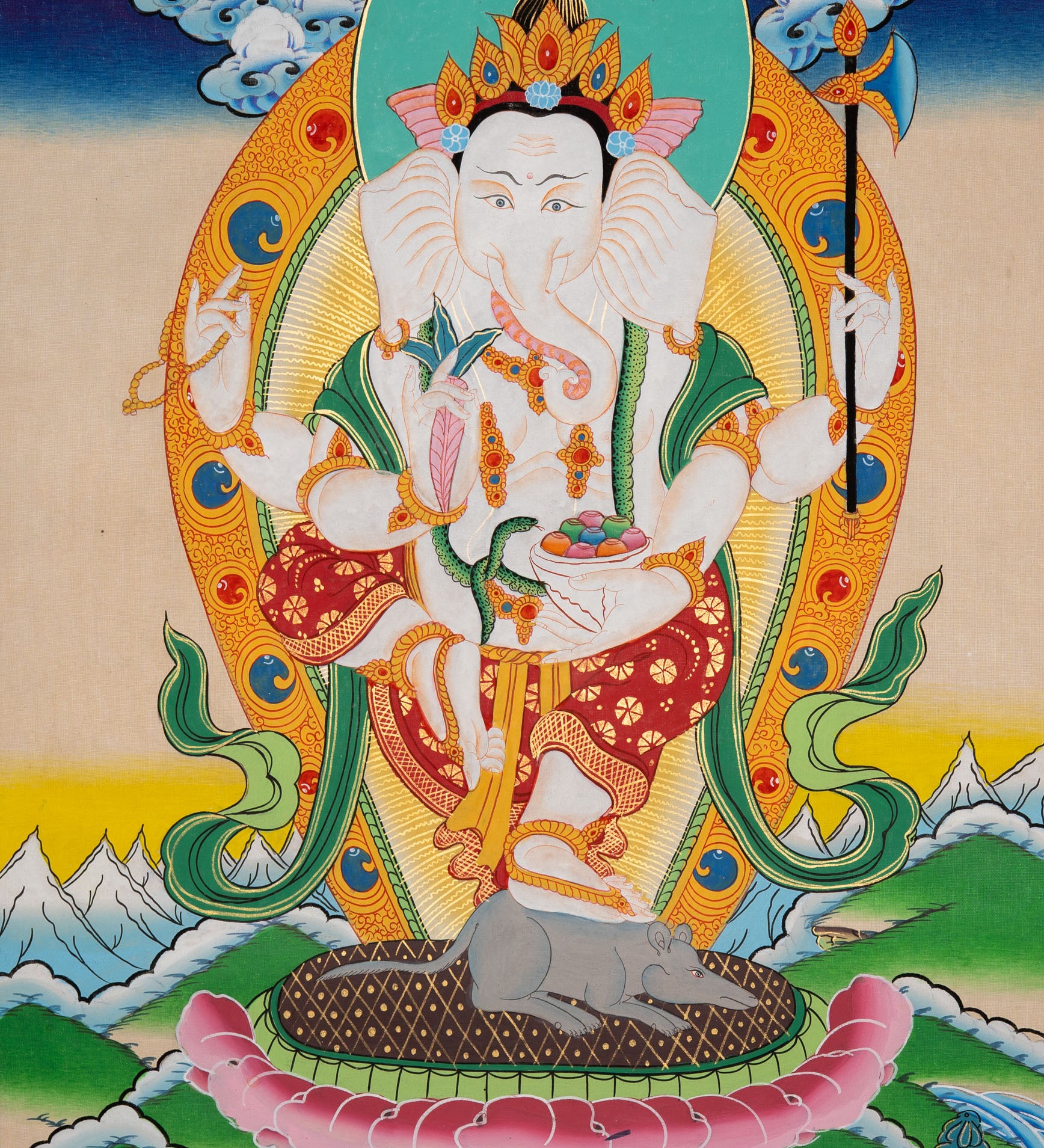 Ganesh Thangka - Sacred Art