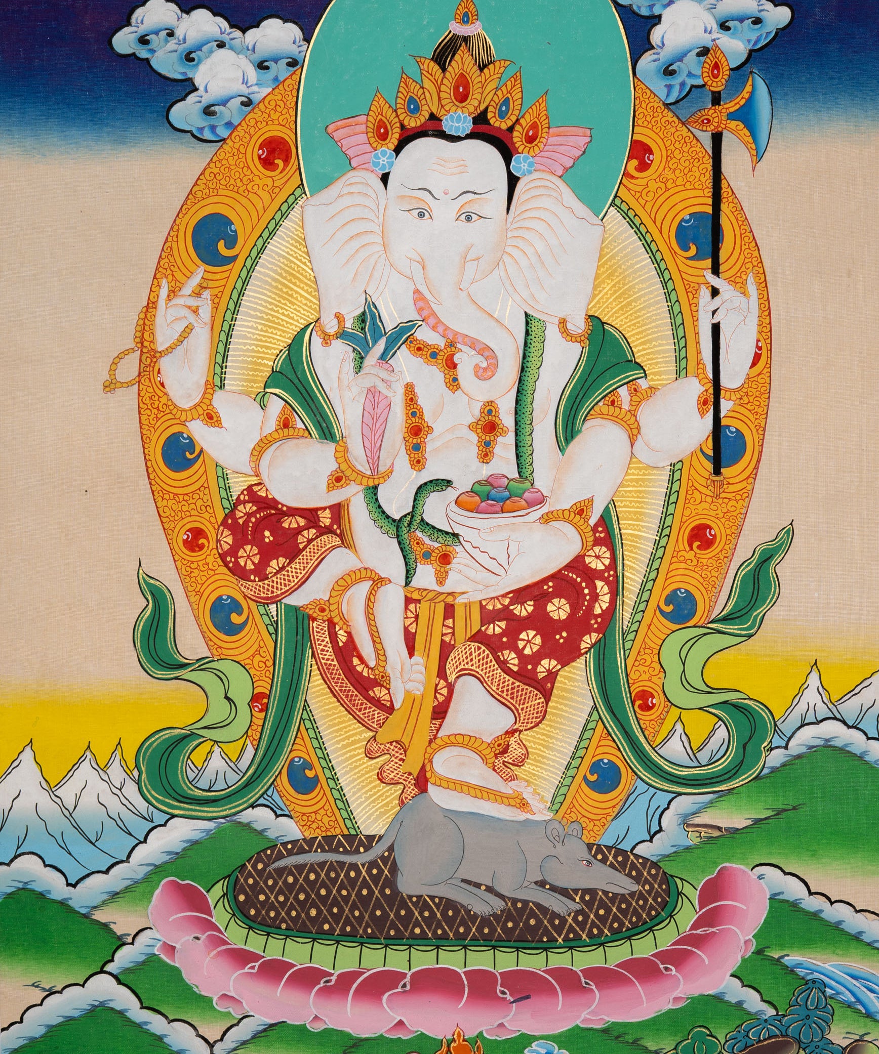 Ganesh Thangka - Sacred Art