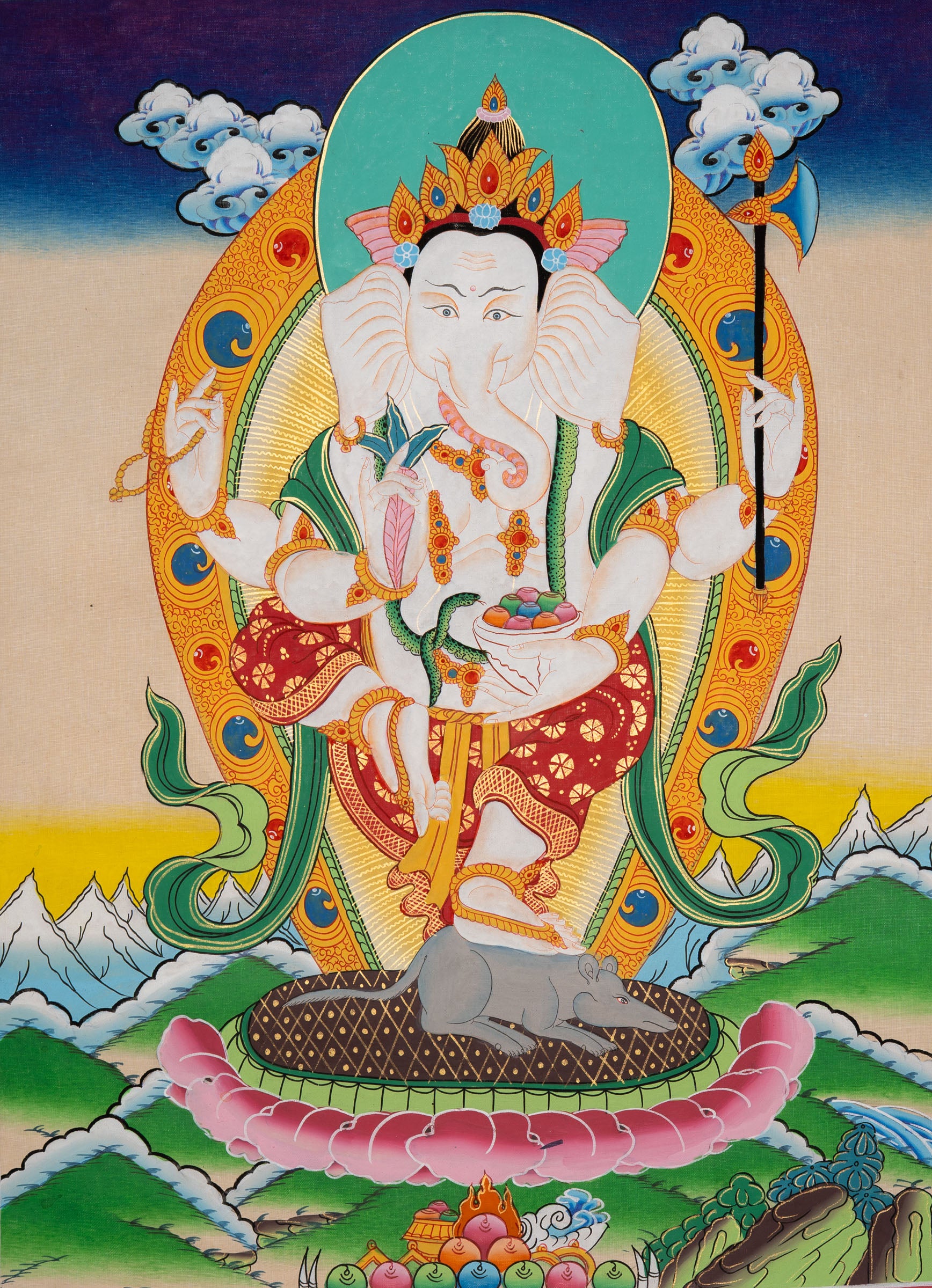 Ganesh Thangka - Sacred Art