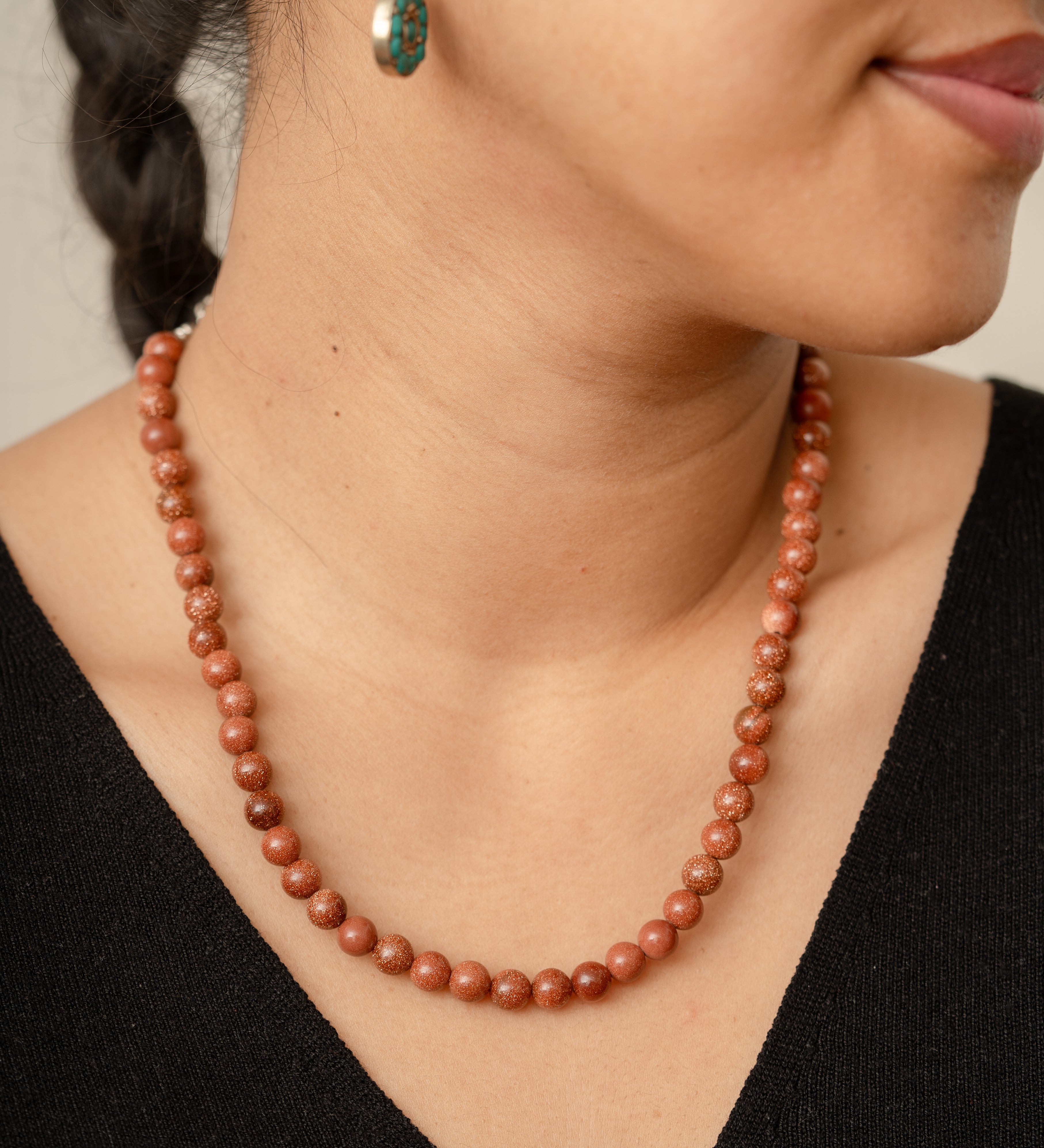 Goldstone sparkling necklace