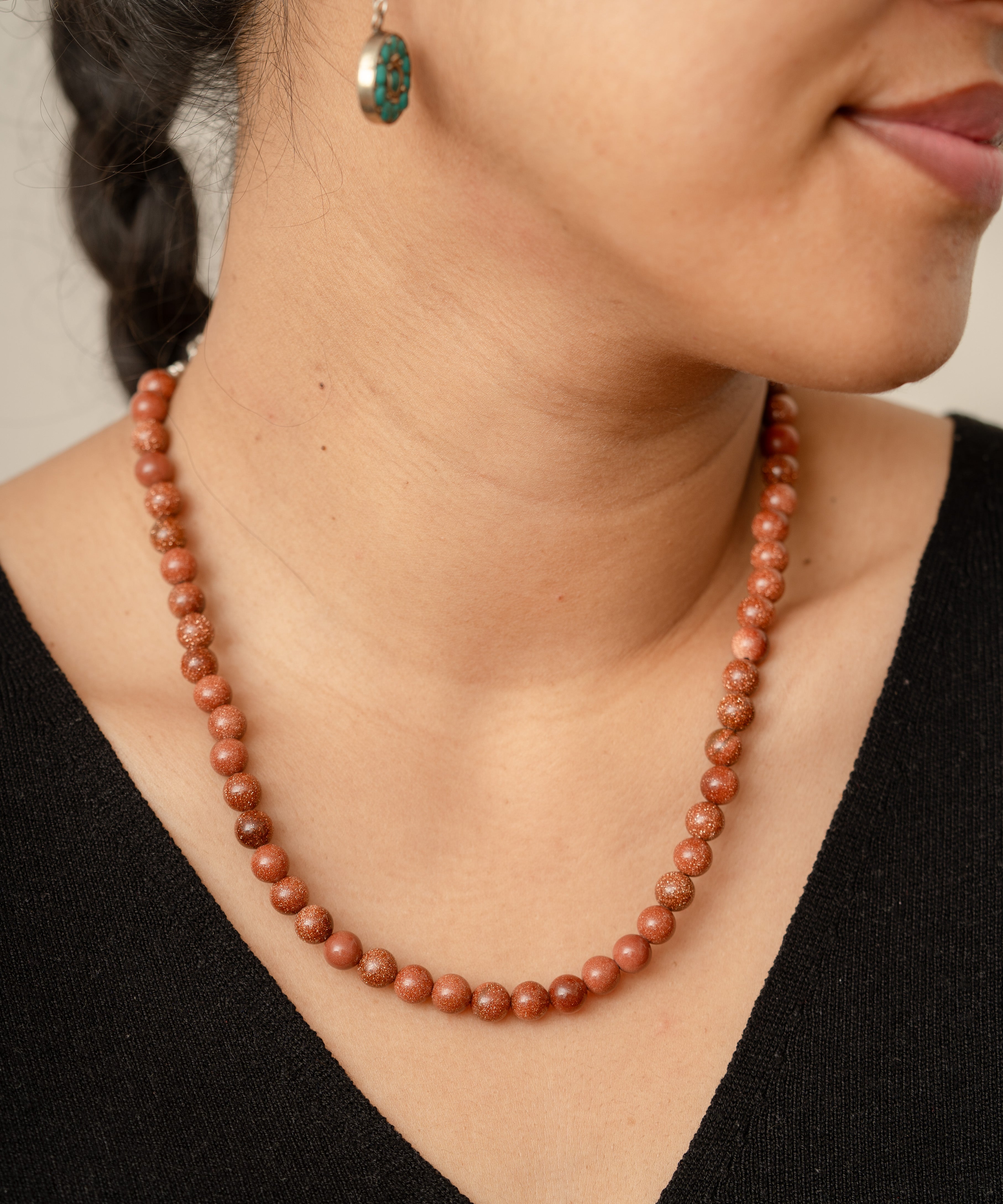 Goldstone sparkling necklace