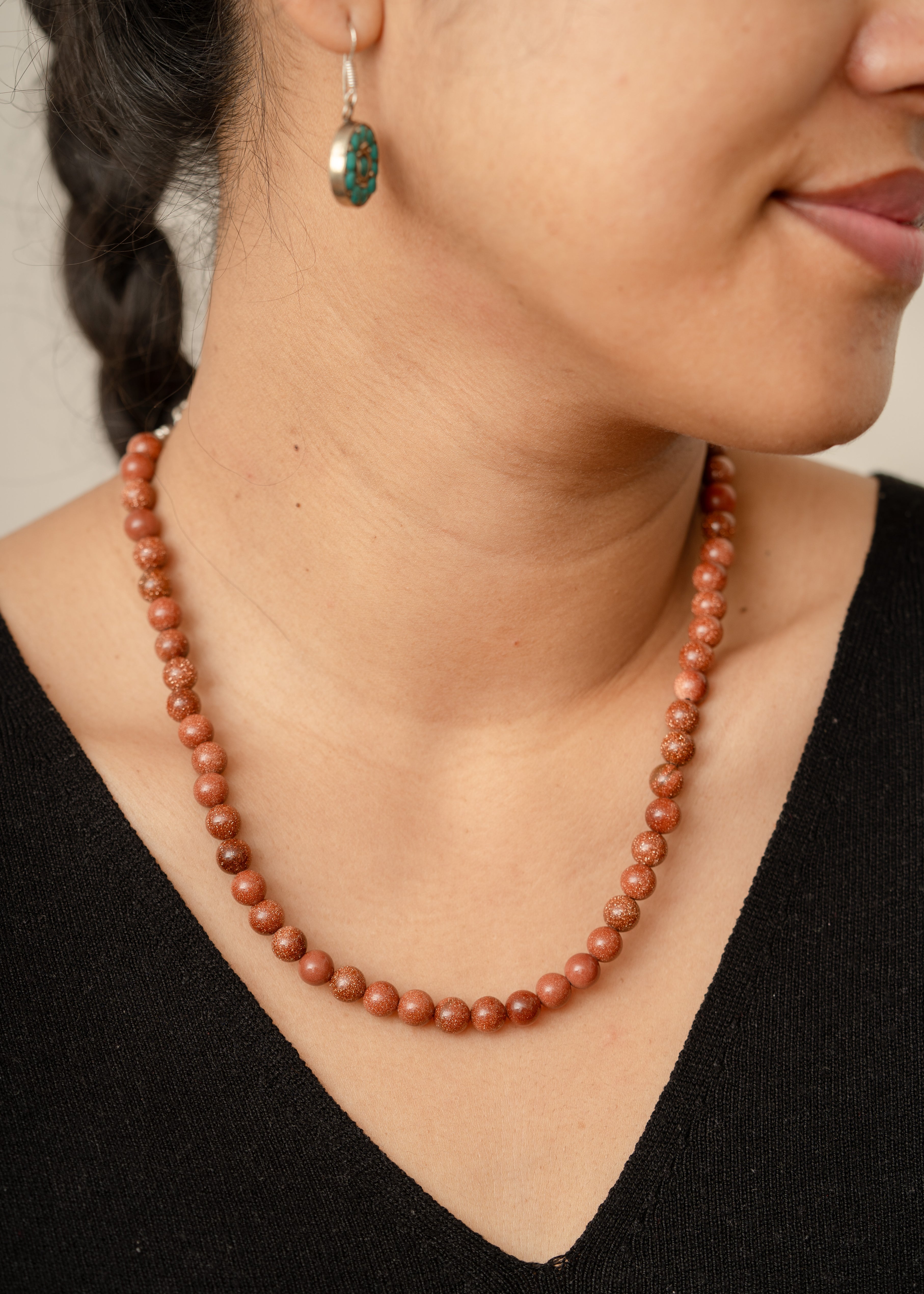 Goldstone sparkling necklace