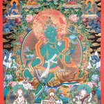 Green Tara Thangka - Tibetan Painting 