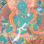 Green Tara Thangka - Tibetan Painting 