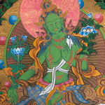 Green Tara Thangka Painting
