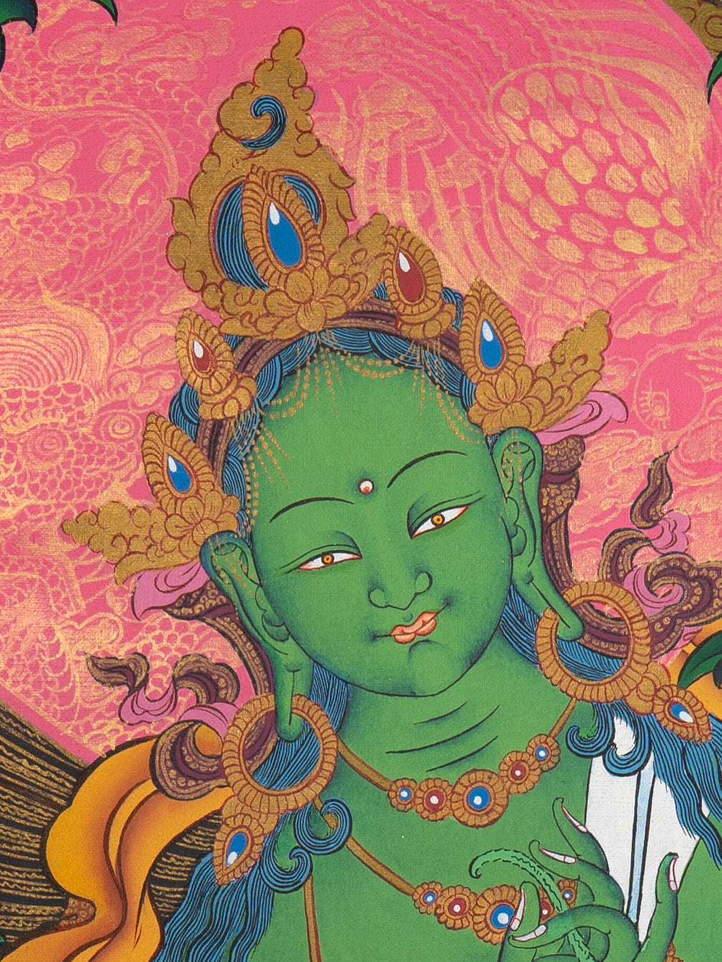 Green Tara Thangka Painting