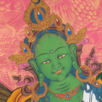 Green Tara Thangka Painting