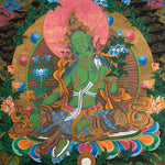 Green Tara Thangka Painting