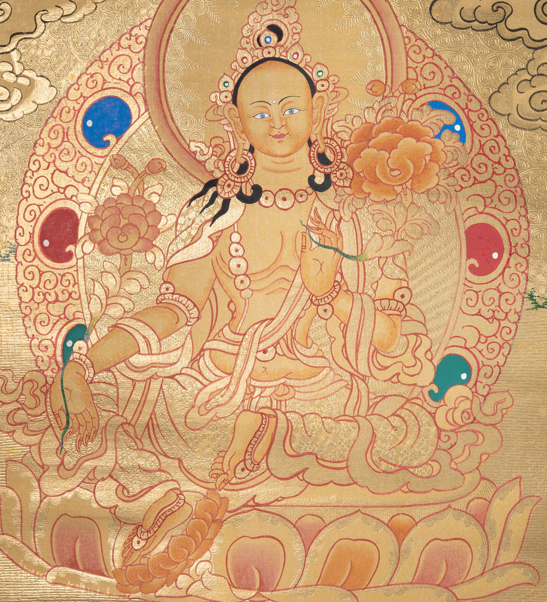Green Tara Thangka - Sacred Painting