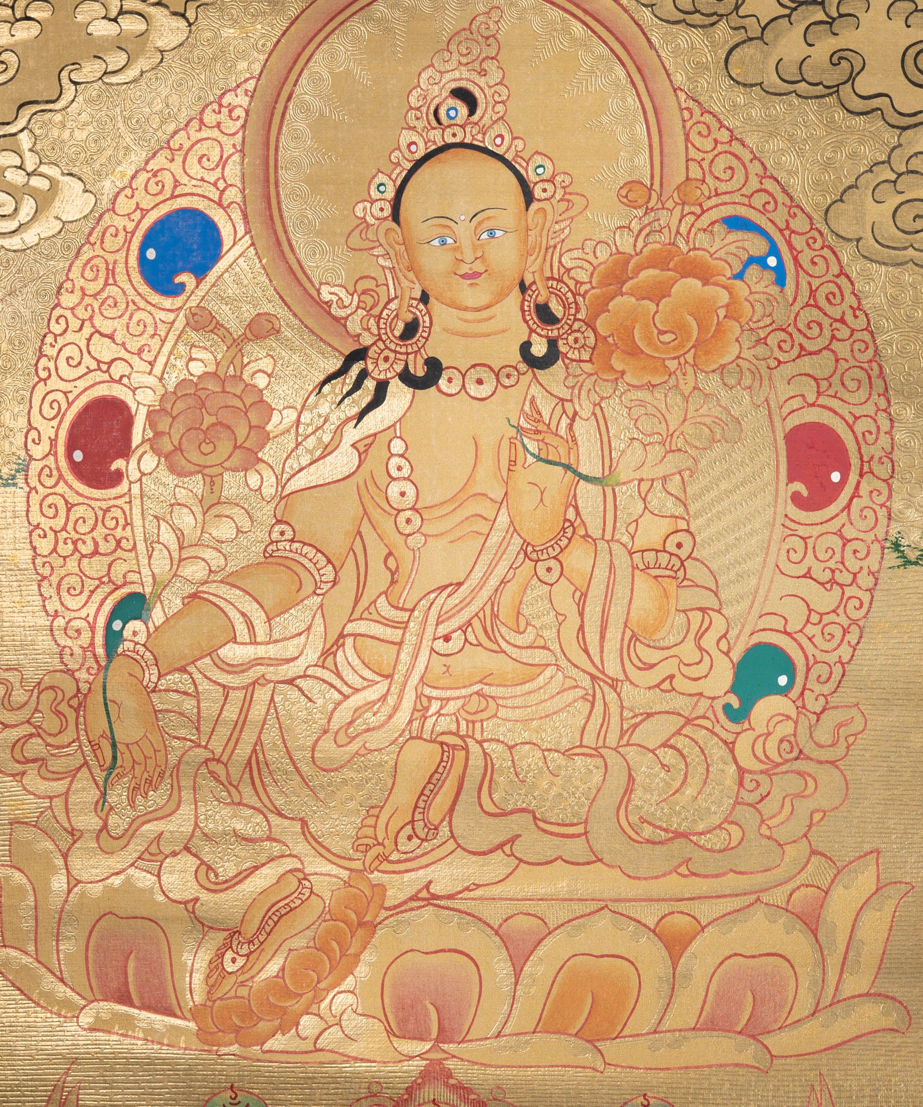 Green Tara Thangka - Sacred Painting