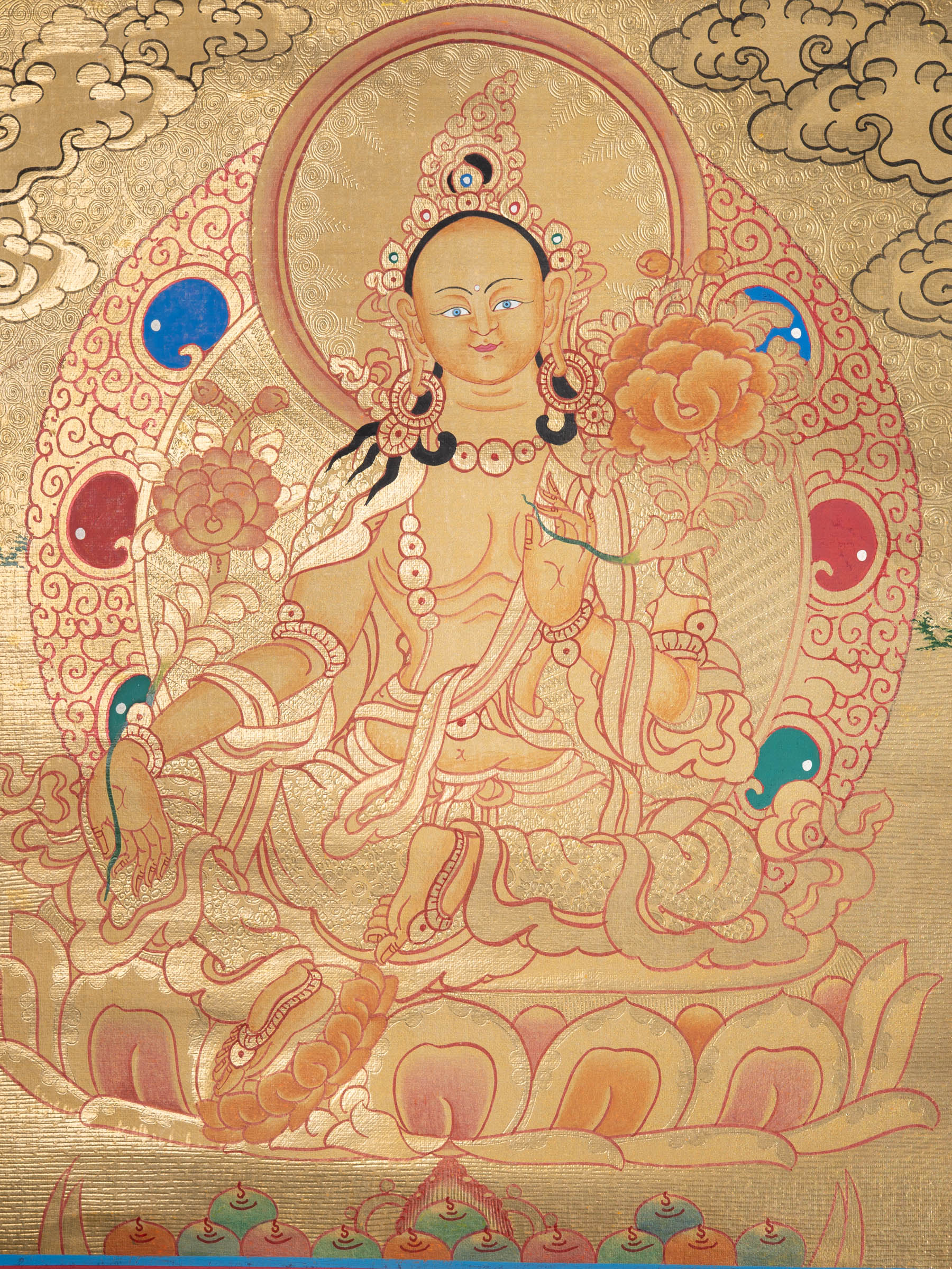 Green Tara Thangka - Sacred Painting