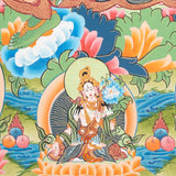 Premium Hand Art Green Tara Thangka Painting