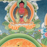 Premium Hand Art Green Tara Thangka Painting
