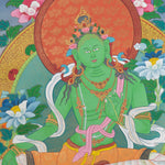 Green Tara Thangka Painting