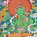 Green Tara Thangka Painting