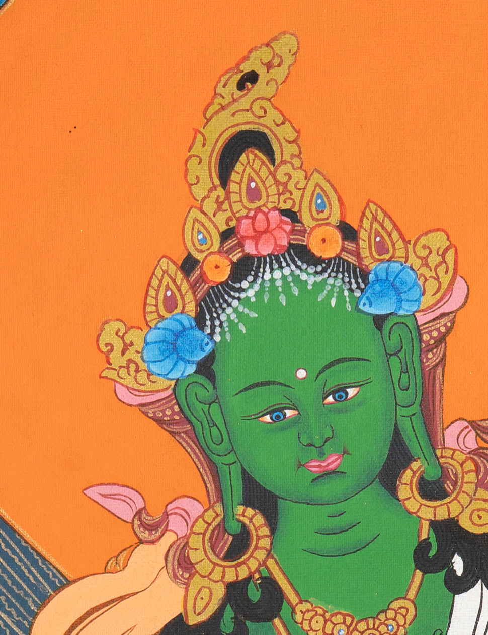 Green Tara Thangka Painting