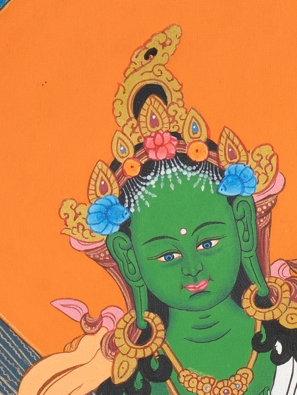 Green Tara Thangka Painting