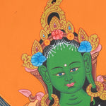 Green Tara Thangka Painting