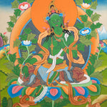 Green Tara Thangka Painting 