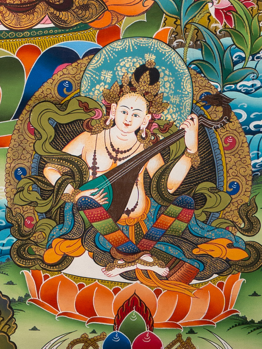Green Tara Thangka Painting - Sacred Art