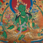 Green Tara Thangka - Sacred Painting 