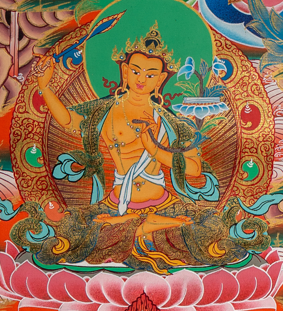 Green Tara Thangka - Sacred Painting 