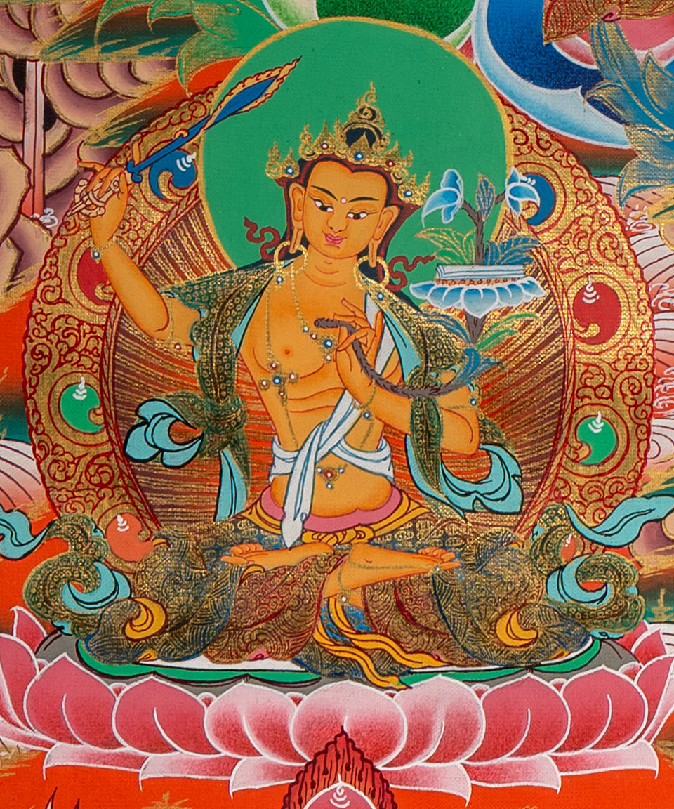 Green Tara Thangka - Sacred Painting 