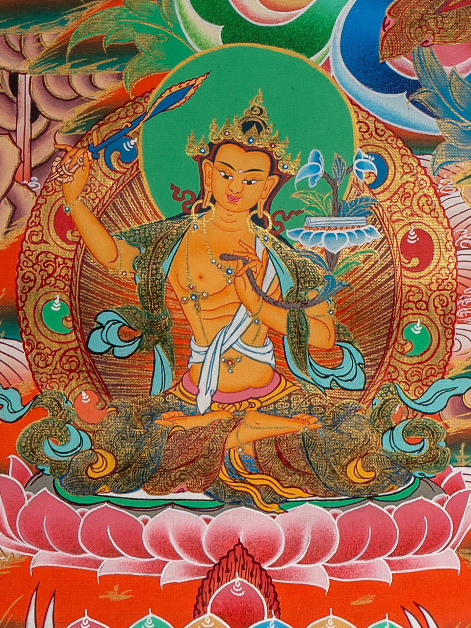Green Tara Thangka - Sacred Painting 