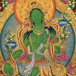 Green Tara – Handpainted Tibetan Thangka