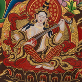 Green Tara – Handpainted Tibetan Thangka