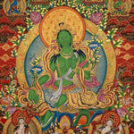 Green Tara – Handpainted Tibetan Thangka