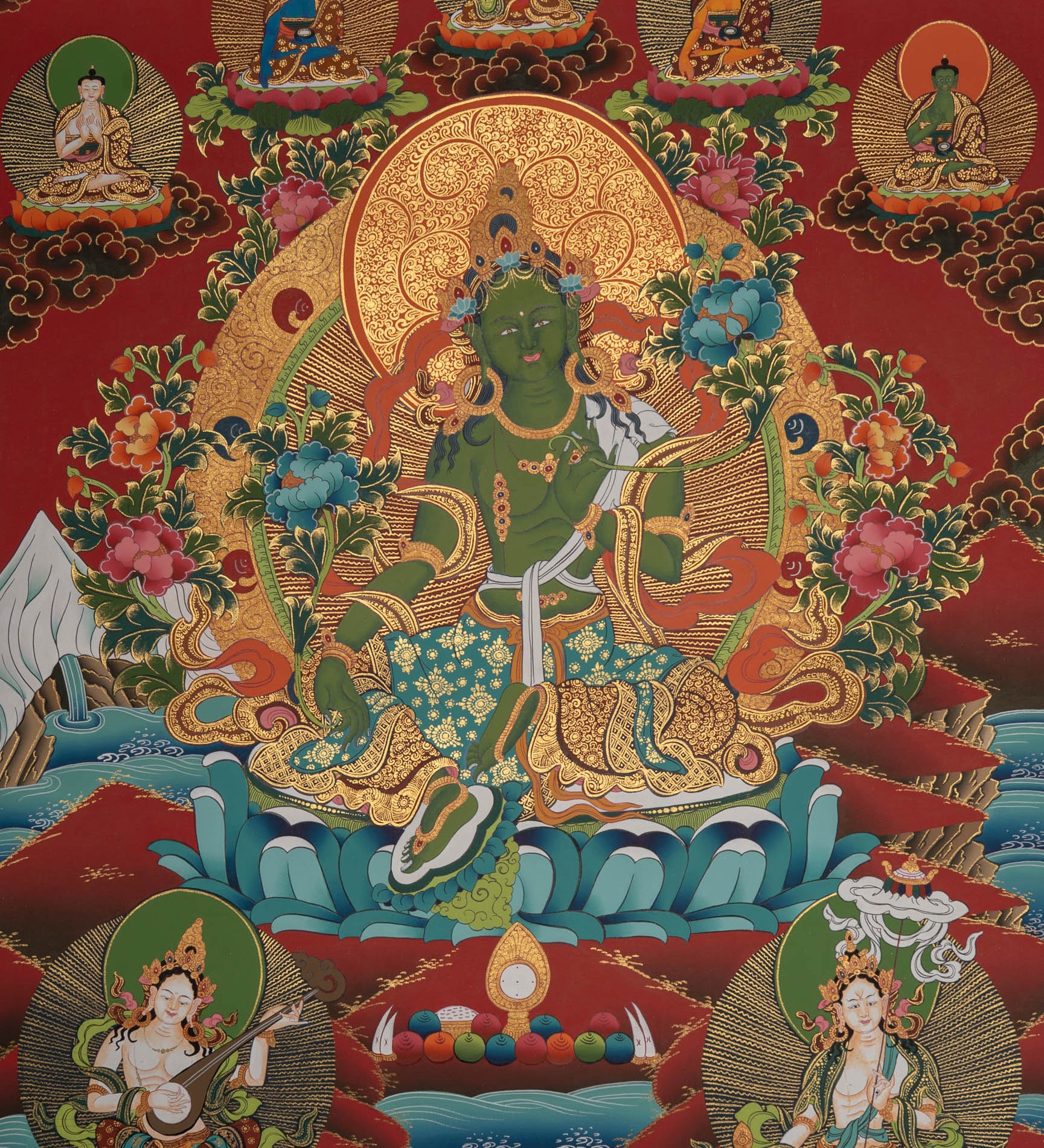 Green Tara Buddhist Wall Art