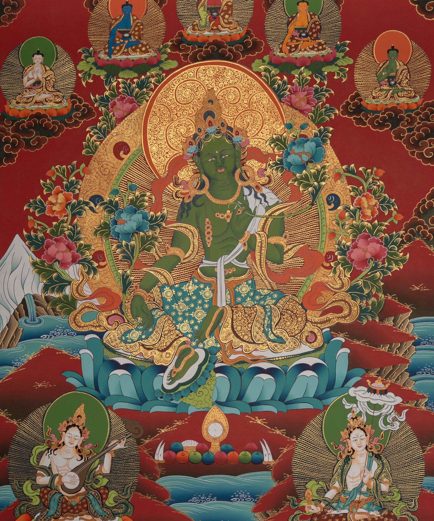 Green Tara Buddhist Wall Art