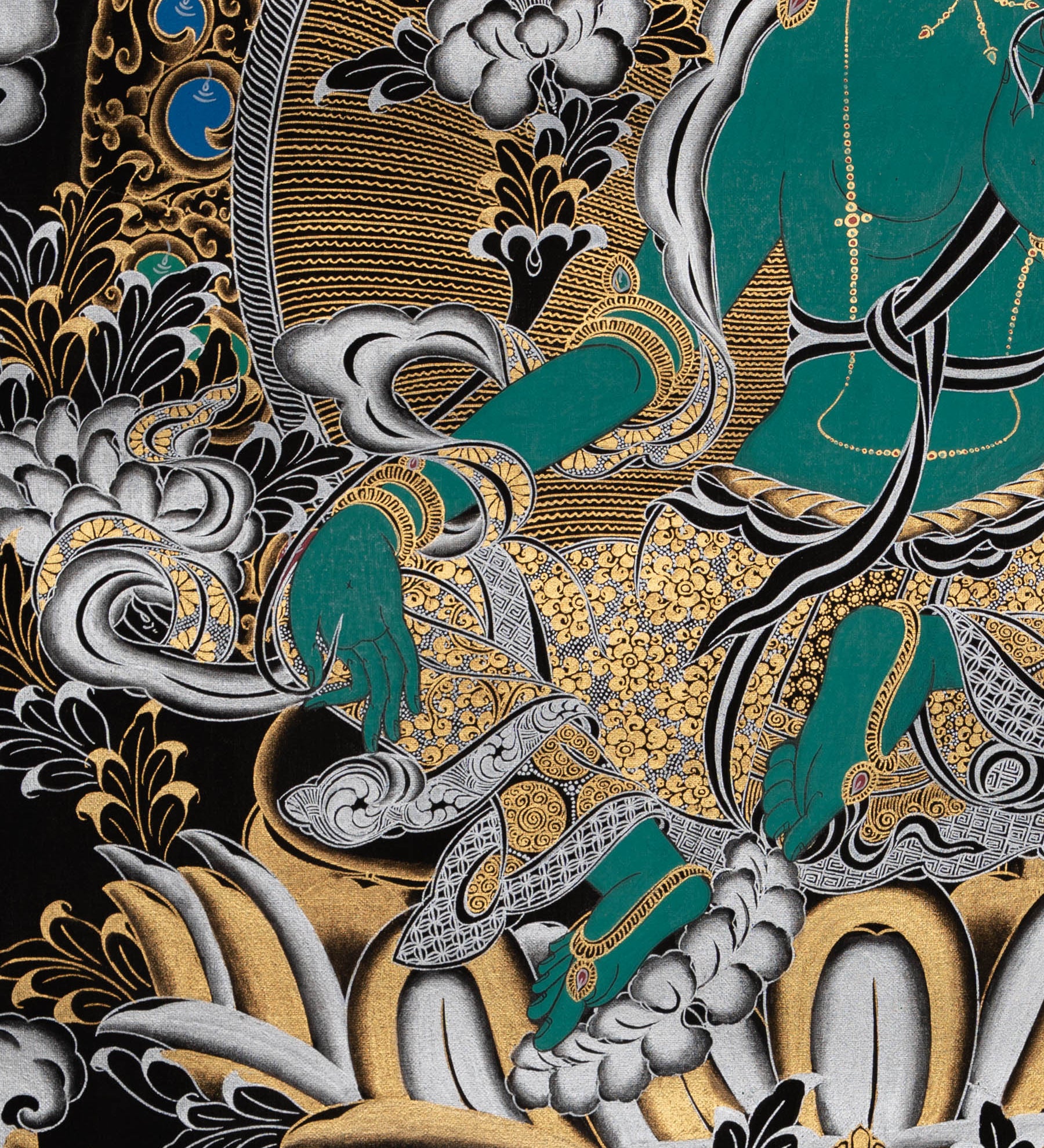 Green Tara Thangka -Sacred Tibetan Art
