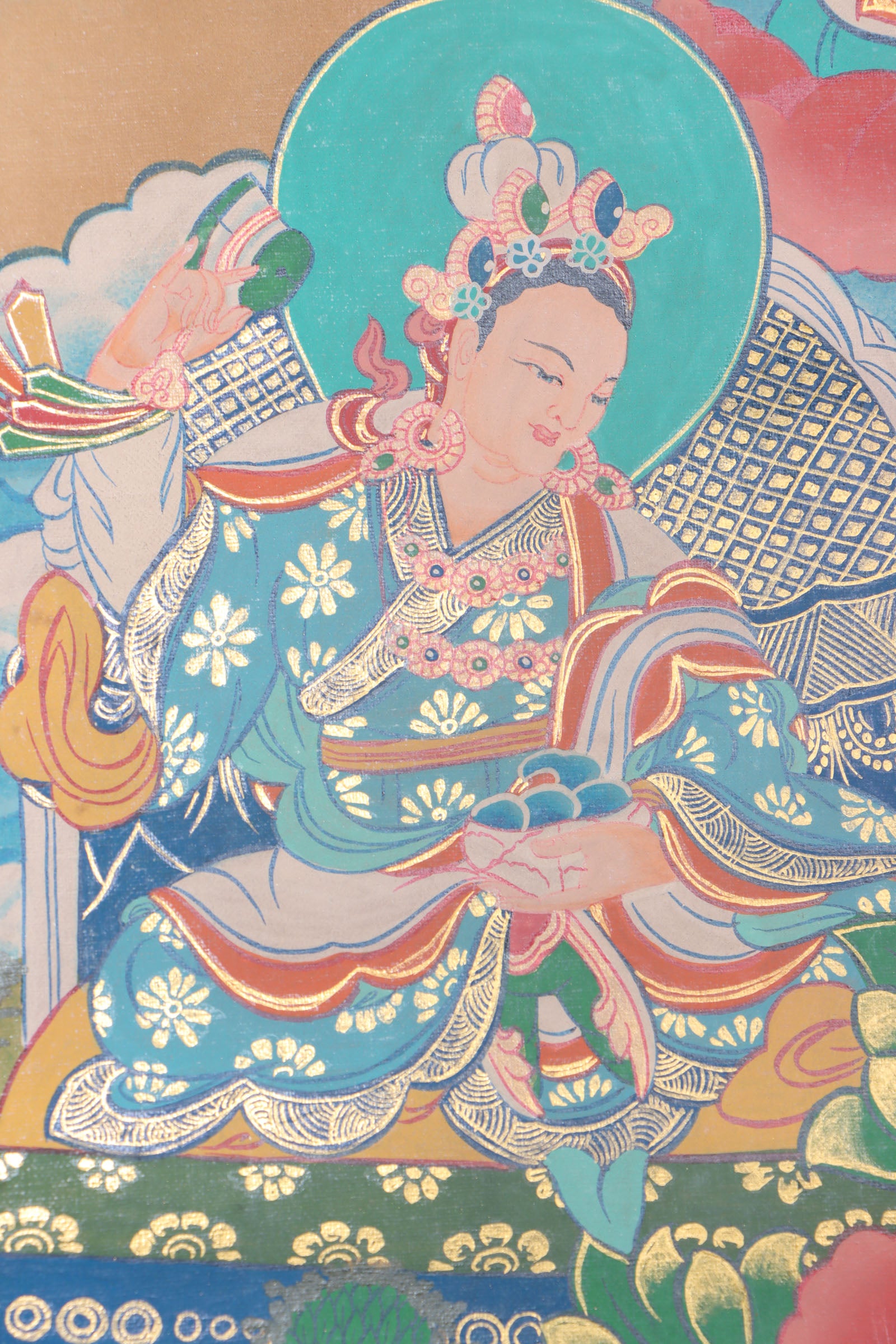 Guru Rinpoche Thangka for spiritual devotion, contemplation, and motivation.