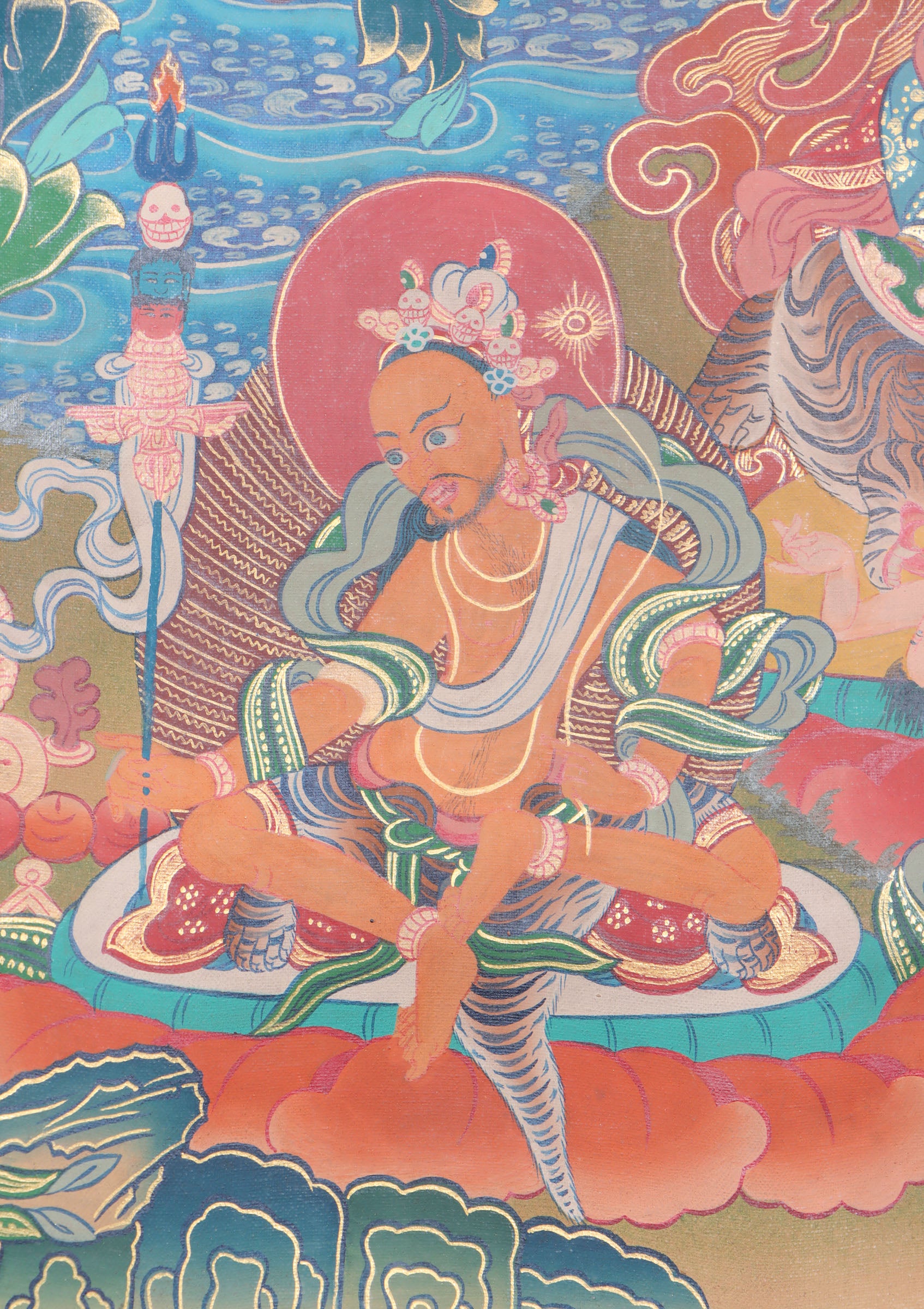 Guru Rinpoche Thangka for spiritual devotion, contemplation, and motivation.