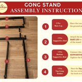 Assembly Instruction for Rectangular Gong Stand
