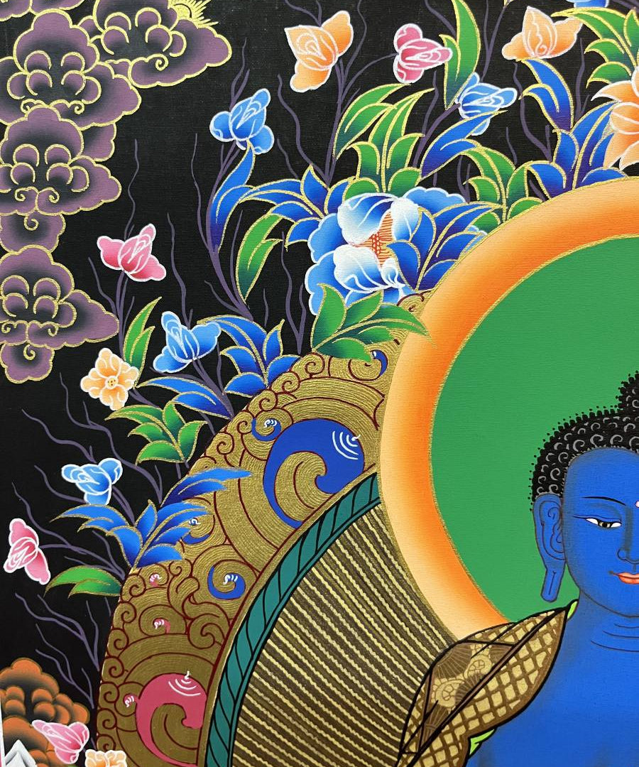 Handpainted Medicine Buddha Thangka Painting