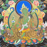 Green Tara Thangka Painting - High Quality