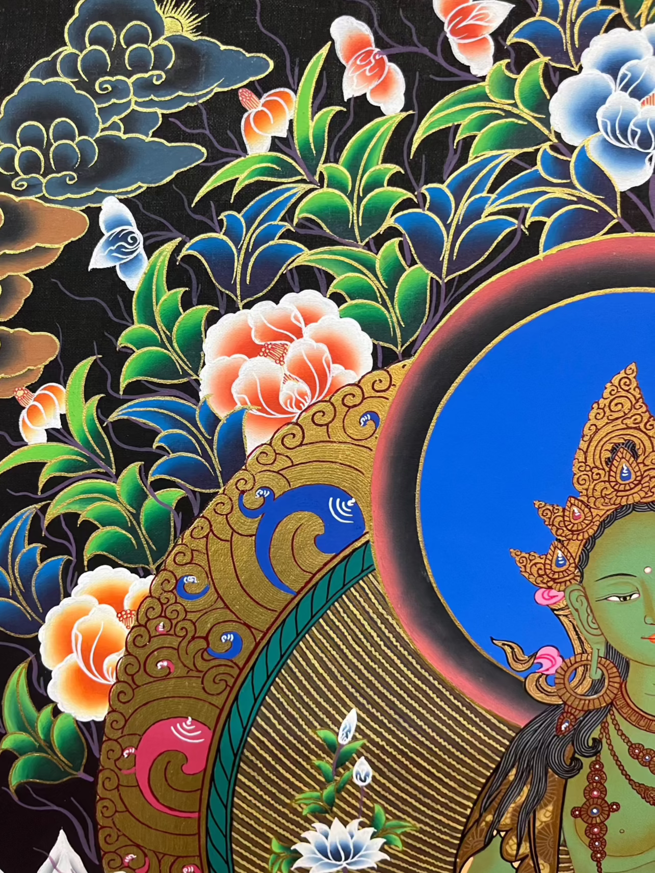 Green Tara Thangka Painting 