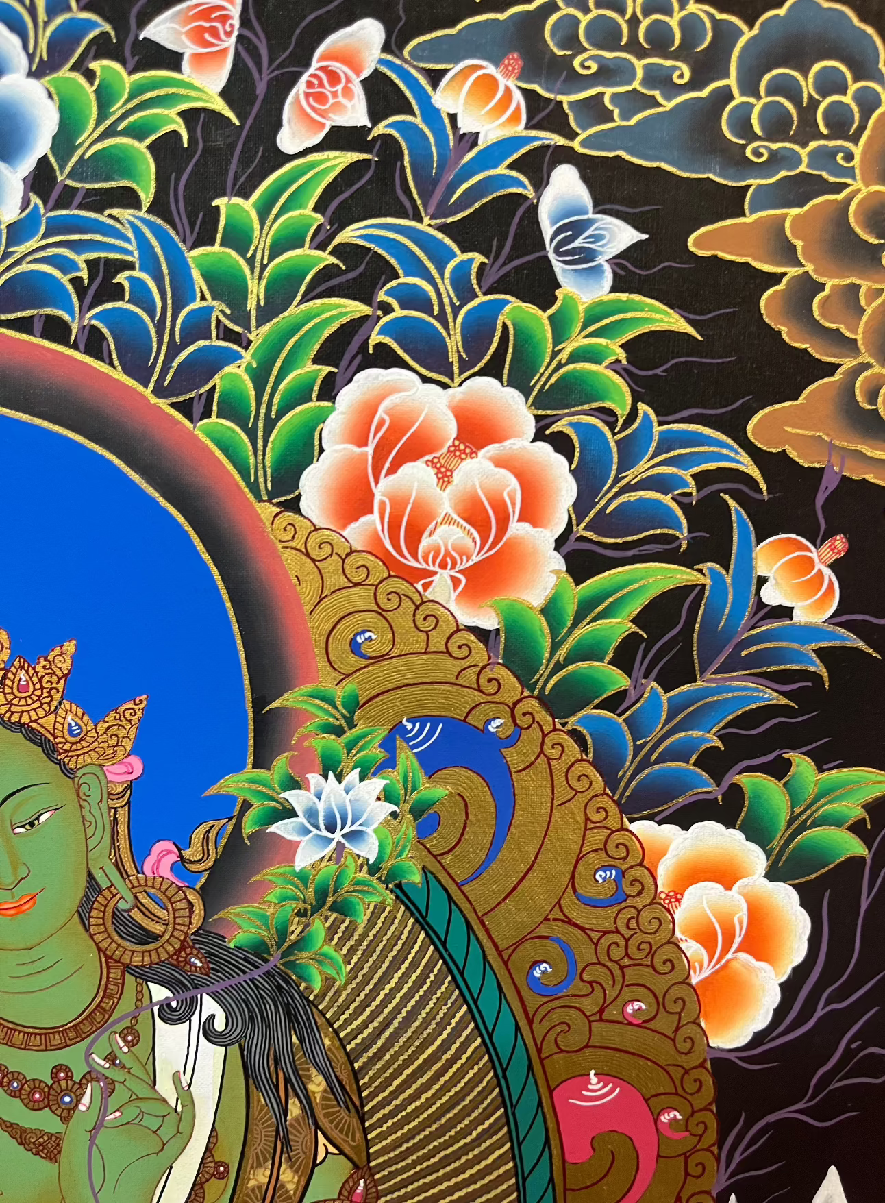 Green Tara Thangka Painting 