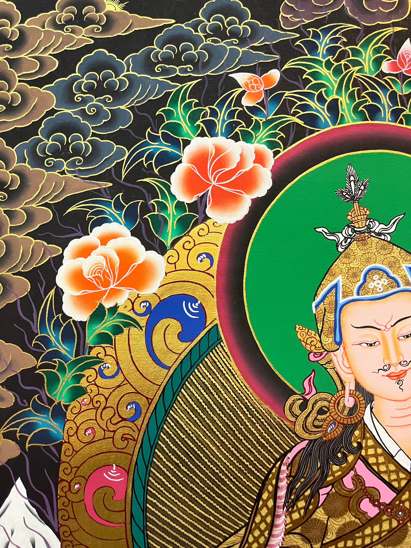 Handpainted Guru Rinpoche Thangka Painting