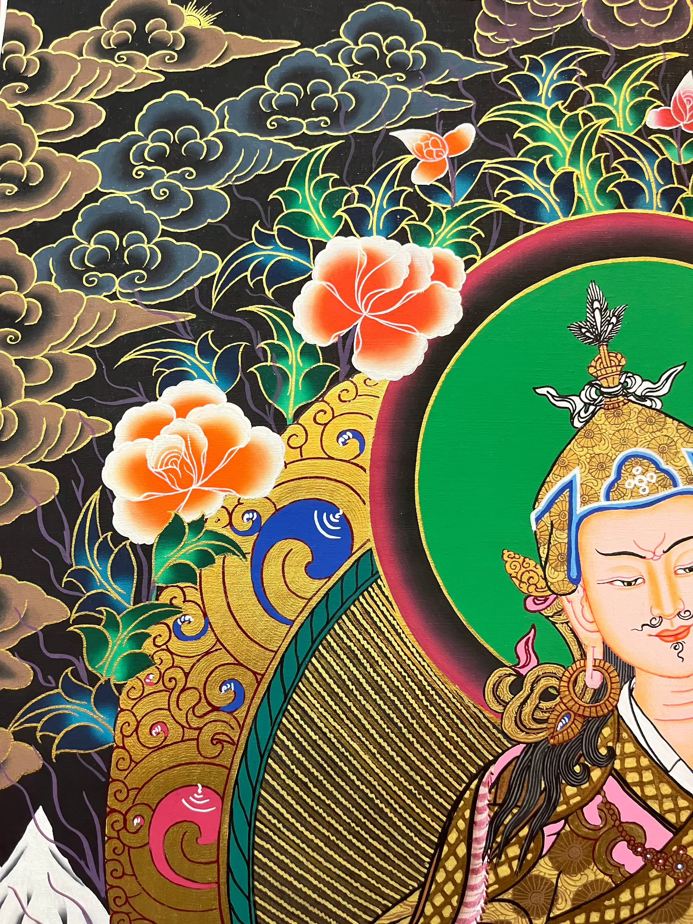 Handpainted Guru Rinpoche Thangka Painting