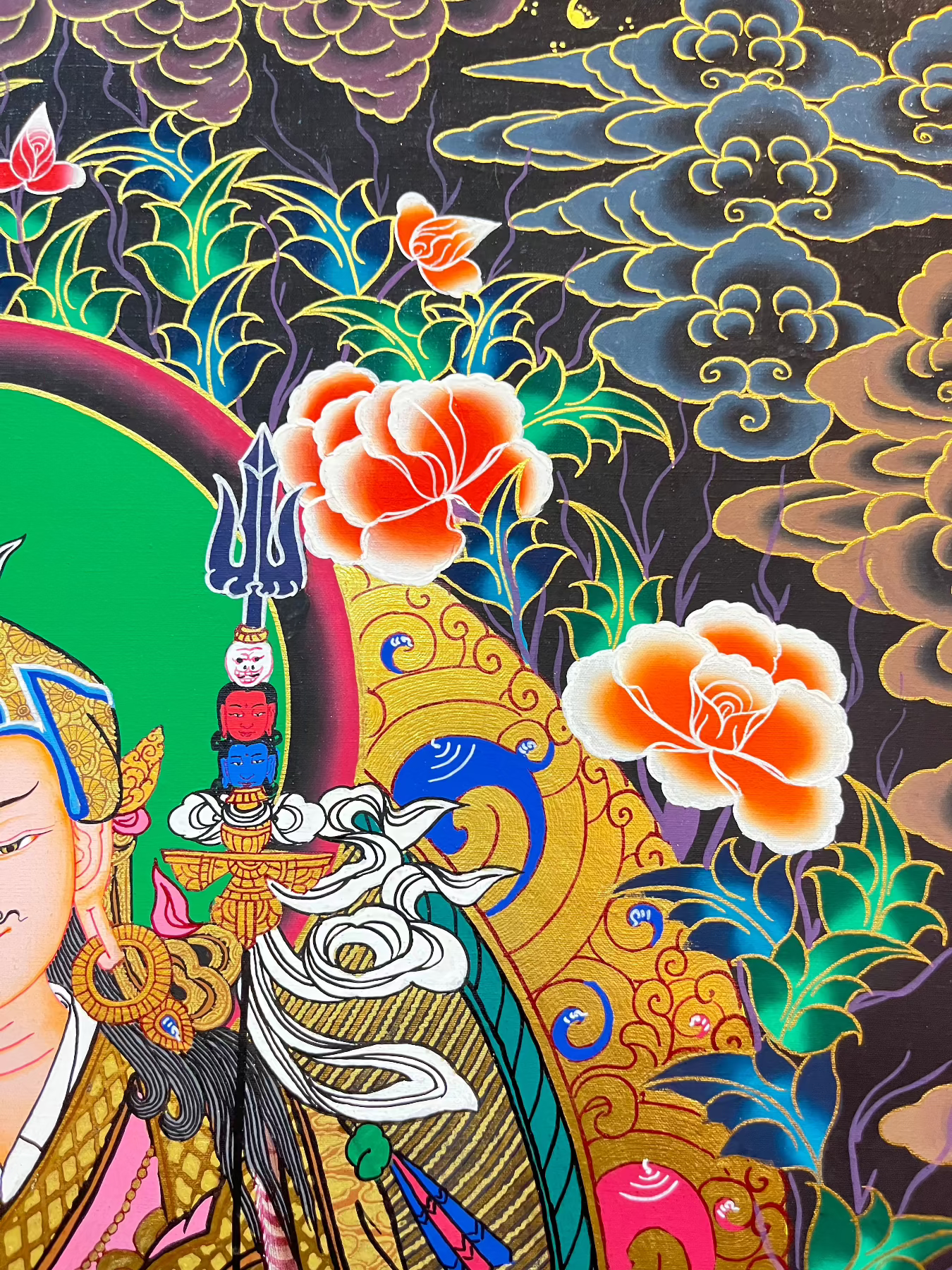 Handpainted Guru Rinpoche Thangka Painting