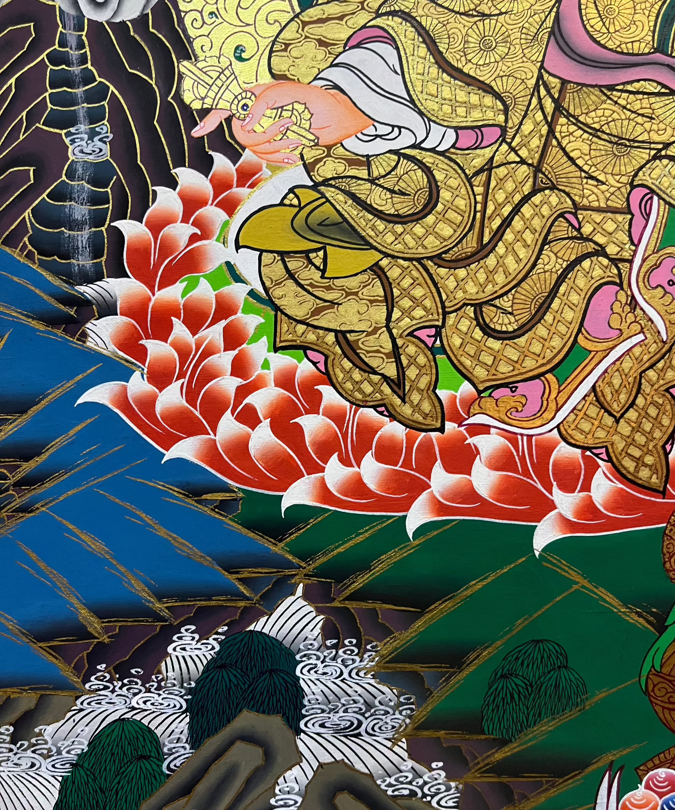 Handpainted Guru Rinpoche Thangka Painting